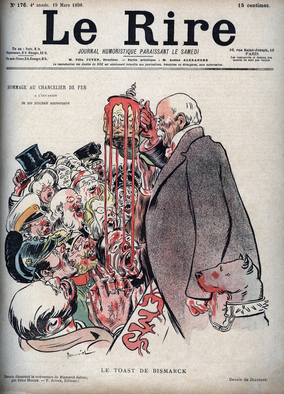 Der Toast von Otto von Bismarck - Zeichnung von Pierre Georges Jeanniot (1848-1934) für 