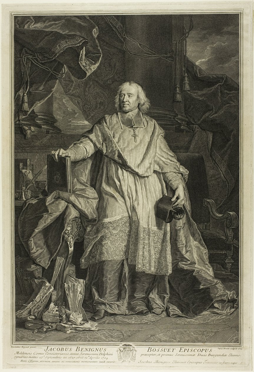 Porträt von Jacques Bénigne Bossuet, Bischof von Meaux von Pierre Imbert Drevet
