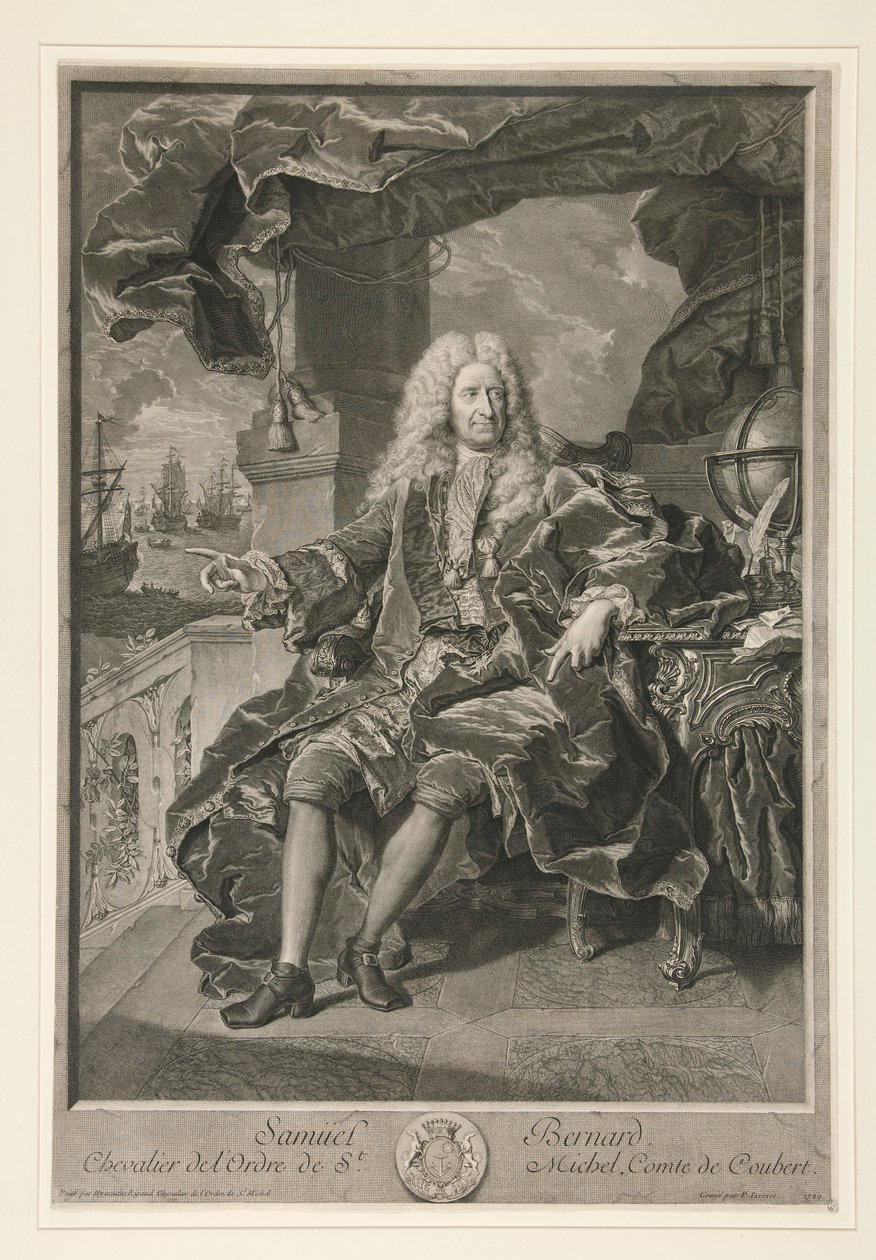 Porträt von Samuel Bernard, Graf von Coubert von Pierre Imbert Drevet