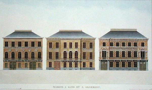 Häuser in Gent und Grammont, Belgien, aus 