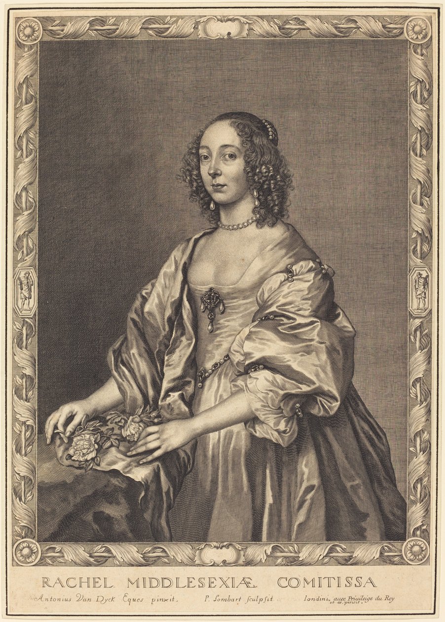 Rachel, Gräfin von Middlesex von Pierre Lombard after Sir Anthony van Dyck