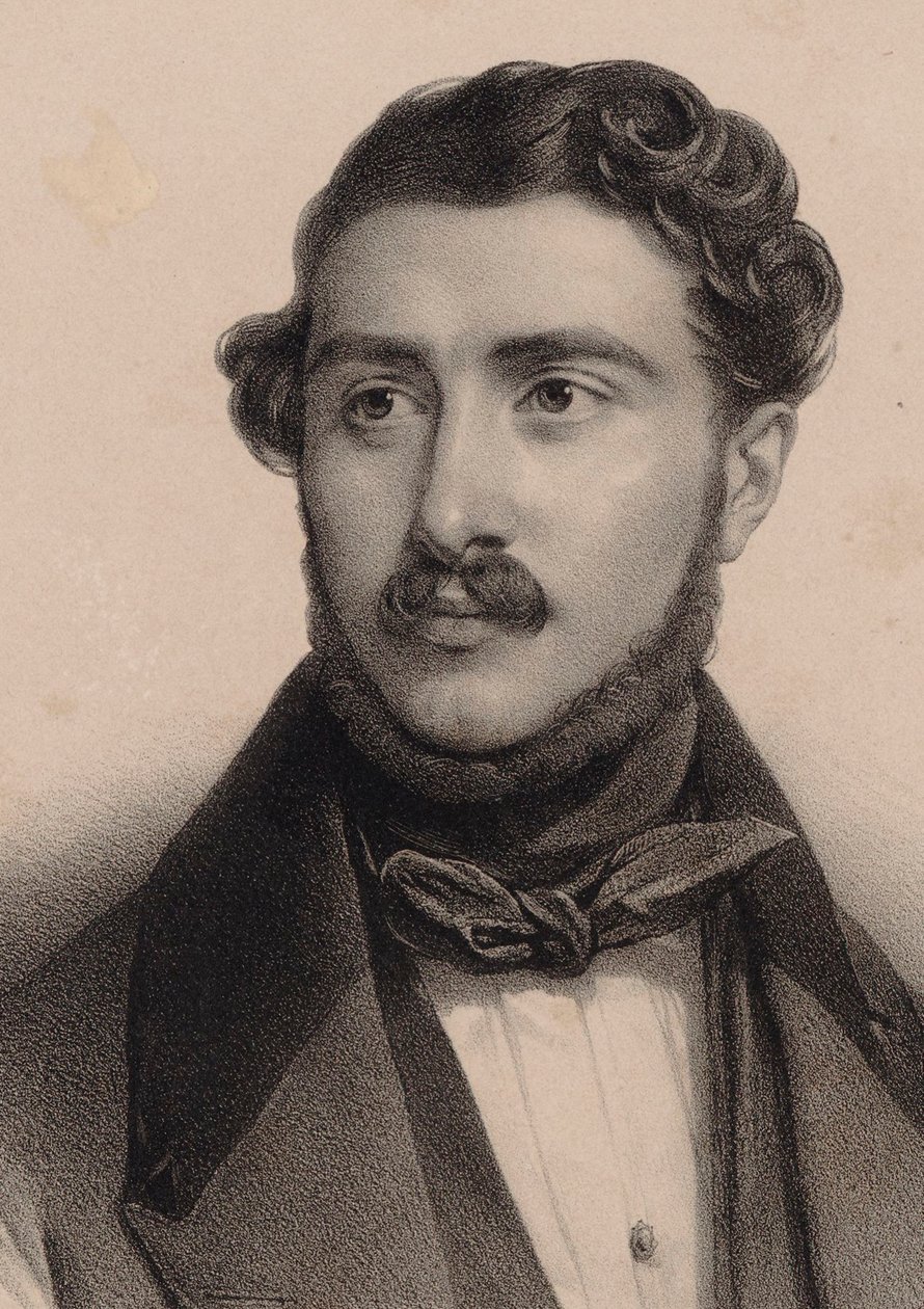 Porträt des Komponisten Théodore Labarre 1805-1870 von Pierre Louis Henri Grevedon