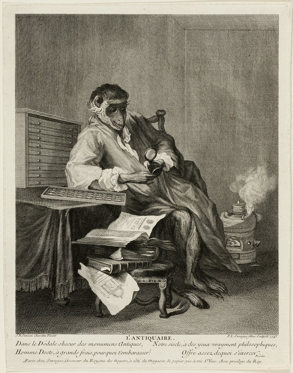 Der Affen-Antiquar von Pierre Louis de Surugue