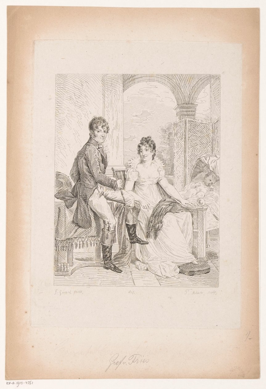 Porträt von Moritz von Fries und seiner Frau von Pierre Michel Adam