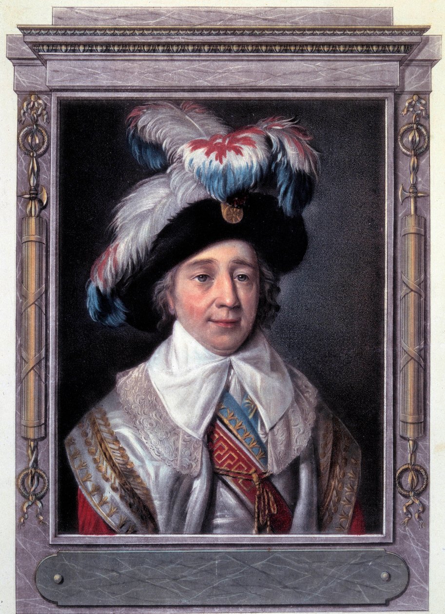 Französische Revolution: Porträt von Paul de Barras (1755-1829), französischer Politiker. Gravur von Alix Pierre Michel (1762-1817) von Pierre Michel Alix