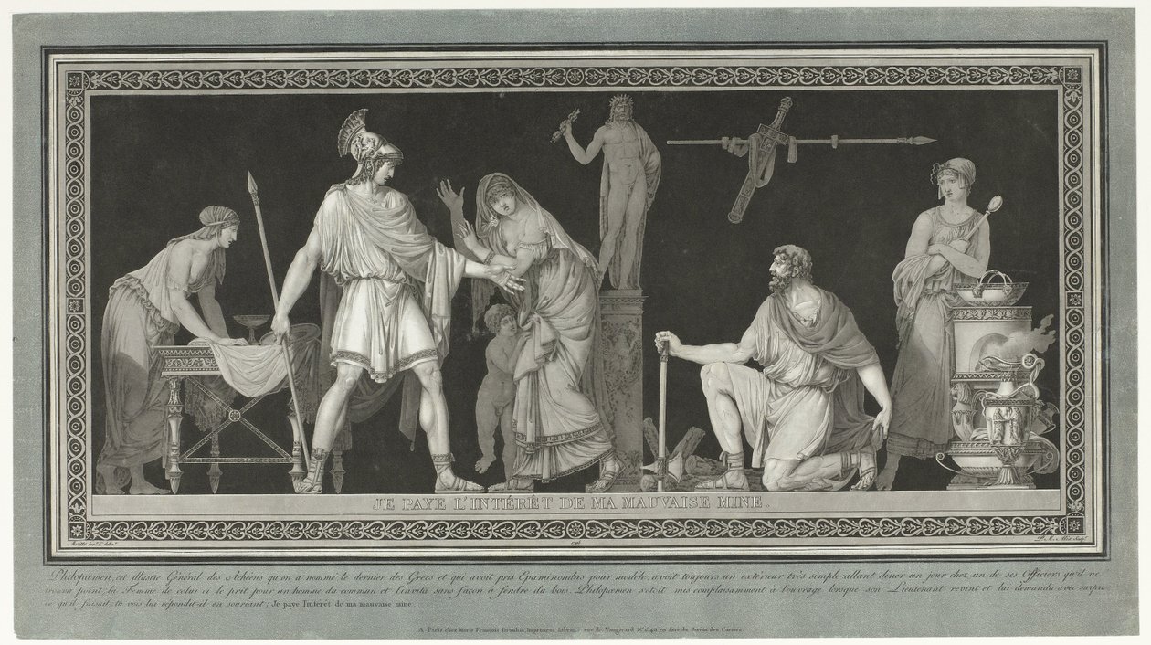 Offizier entschuldigt sich bei Philopoemen von Pierre Michel Alix