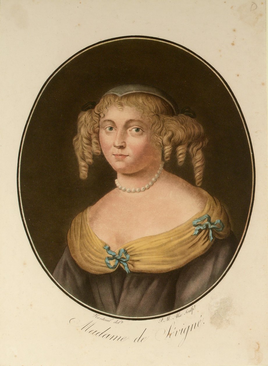 Porträt von Marie de Rabutin-Chantal, Marquise de Sévigné 1626-1696, 1797 von Pierre Michel Alix