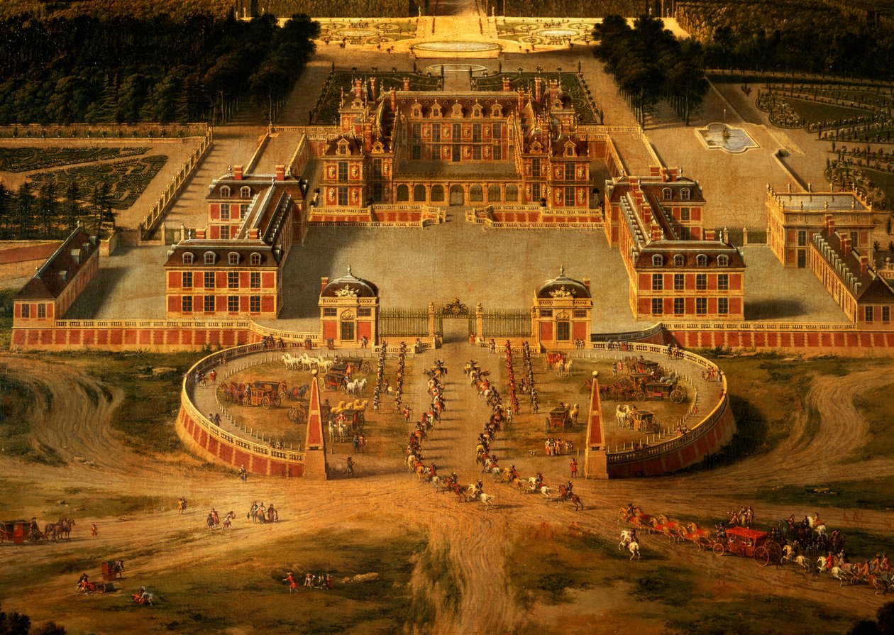Ansicht des Schlosses, der Gärten und des Parks von Versailles (Detail) von Pierre Patel