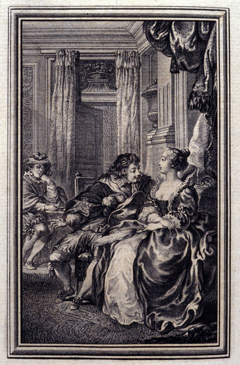 Le Magnifique - in „Erzählungen und neue Verse“ von Jean La Fontaine. 1776. Illustration von P.P. Choffard. von Pierre Philippe Choffard