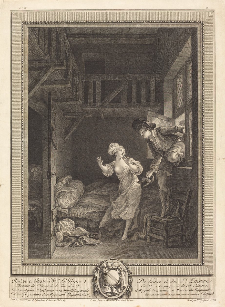 Geht leise, sprecht leise von Pierre Philippe Choffard after Pierre Antoine Baudouin