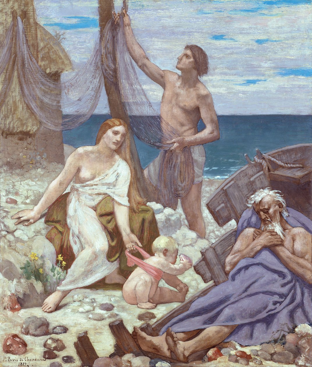 Die Familie des Fischers von Pierre Puvis de Chavannes