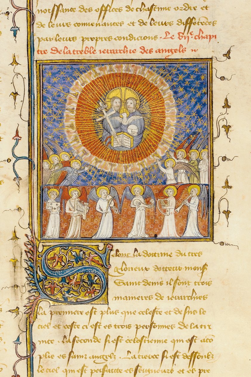 Detail einer Seite aus "De Proprietatibus Rerum" von Bartholomeus Anglicus, in der französischen Übersetzung von Jean Corbechon, ca. 1390 von Pierre Remiet