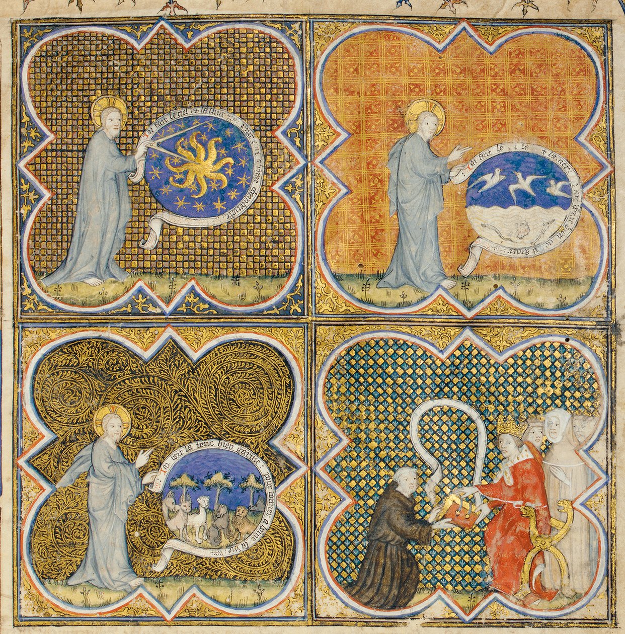Seite aus "De Proprietatibus Rerum" von Bartholomeus Anglicus, in der französischen Übersetzung von Jean Corbechon, ca. 1390 von Pierre Remiet