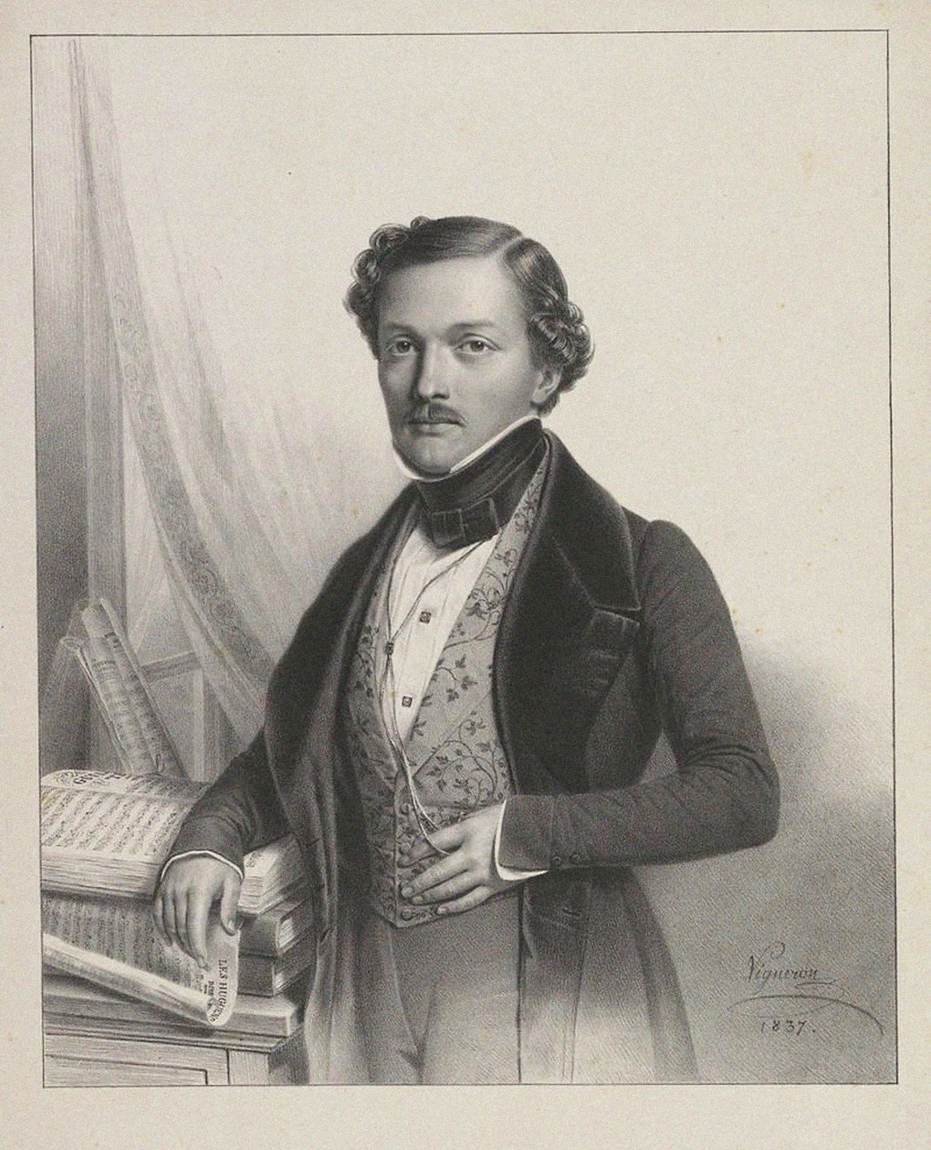 Porträt des Sängers Gilbert-Louis Duprez von Pierre Roch Vigneron
