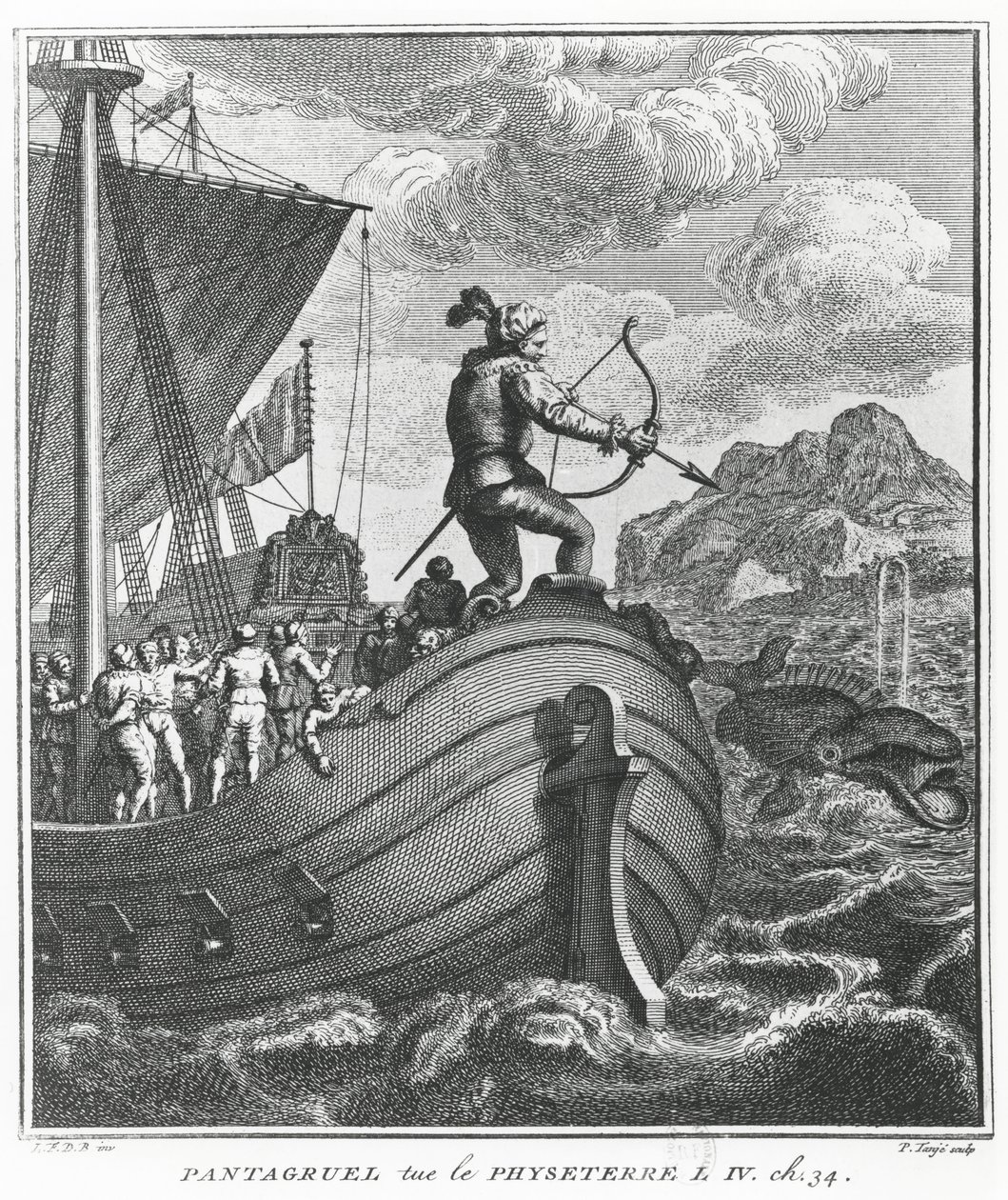 Pantagruel tötet Physeter, Illustration aus 