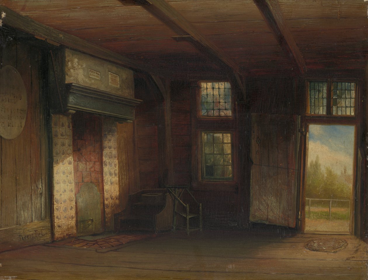 Interieur des Zar Peterhäuschens in Zaandam von Pierre Tetar van Elven