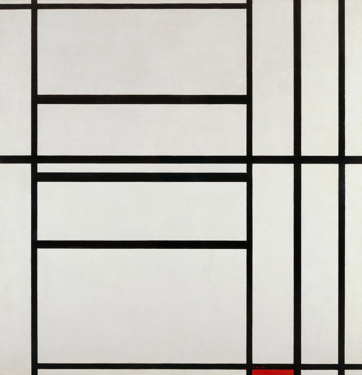 Komposition Nr. 1 mit Grau und Rot 1938, von Piet Mondrian (1872-1944) von Piet Mondrian