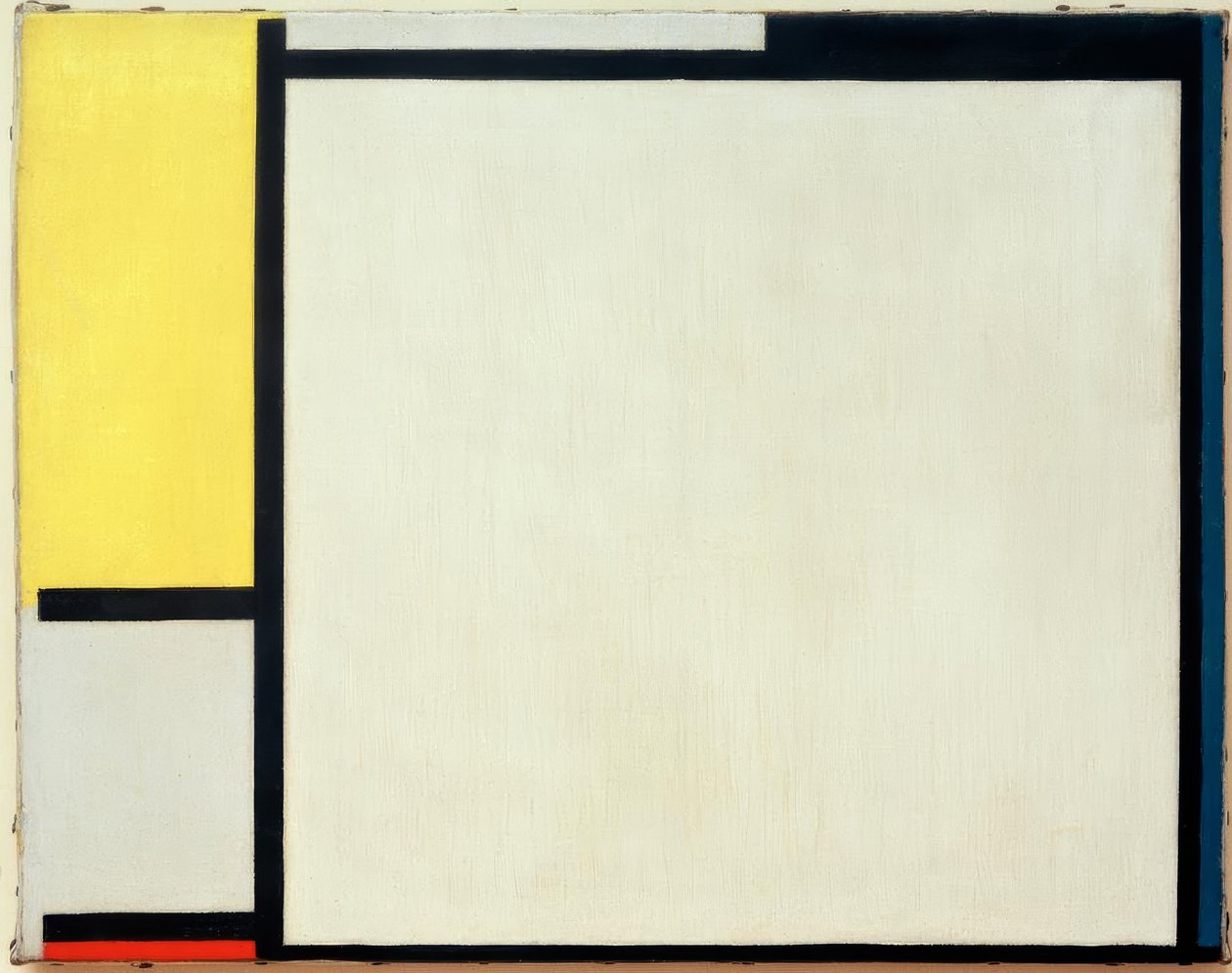Komposition mit Gelb, Schwarz, Blau, Rot und Grau von Piet Mondrian