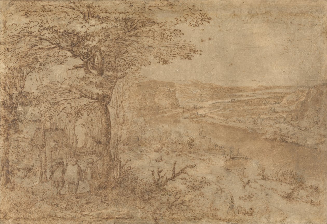 Landschaft mit Pilgern von Pieter Bruegel the Elder