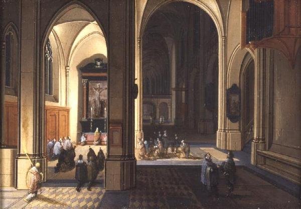 Innenraum einer gotischen Kirche von Pieter the Elder Neeffs
