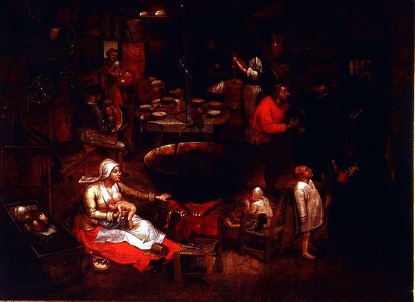 Der Besuch auf dem Bauernhof von Pieter Brueghel the Younger
