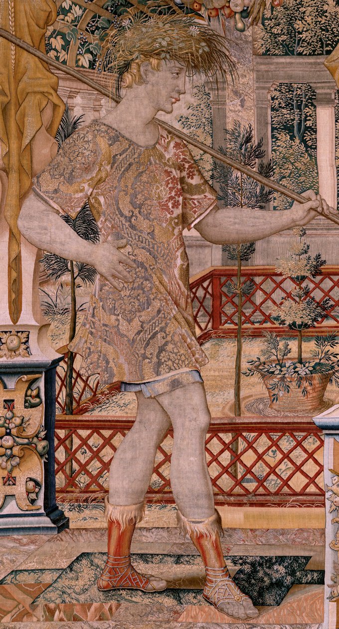 Vertumnus verwandelt sich in einen Bauern (Serie Vertumnus und Pomona) von Pieter (circle of) Coecke van Aelst