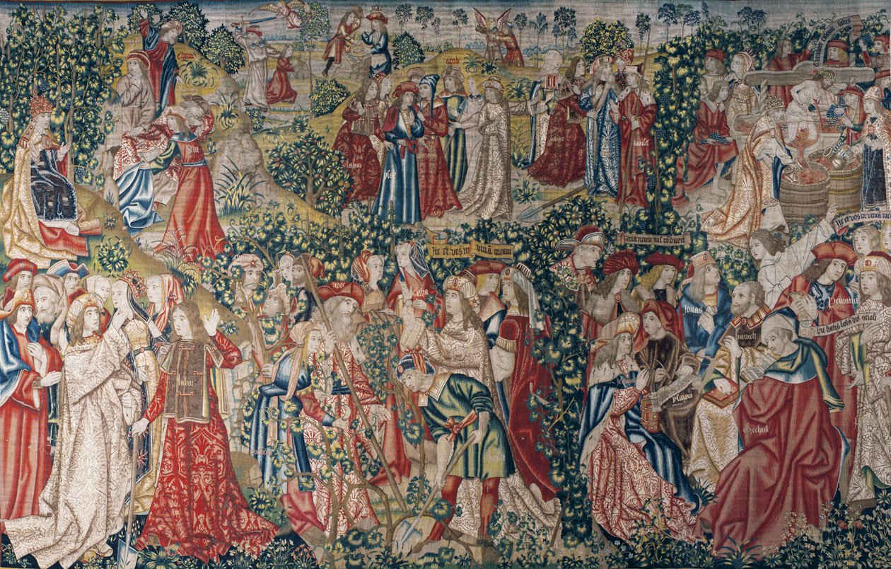 Das Gleichnis von den Arbeitern im Weinberg, ca. 1500 (Wandteppich) von Pieter (studio of) Coecke van Aelst