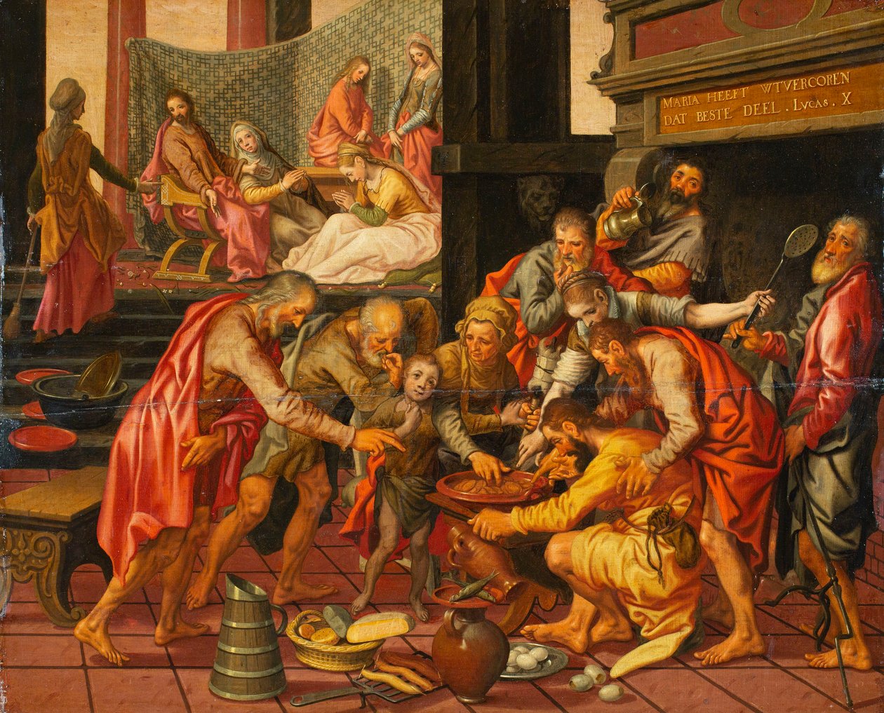 Christus im Haus von Marta und Maria von Pieter Aertsen