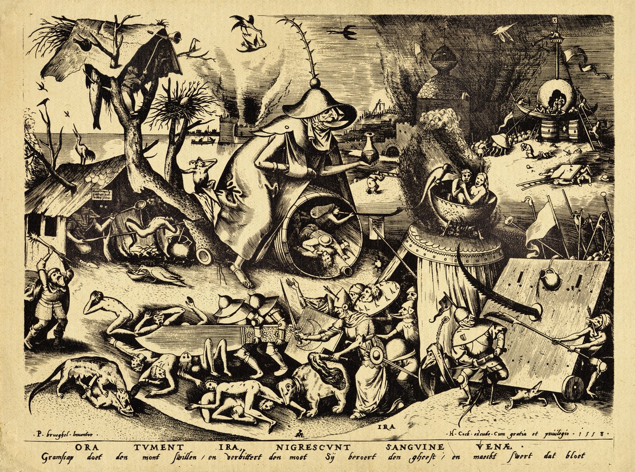 Ira, graviert von H. Cock, 1558 von Pieter Bruegel the Elder