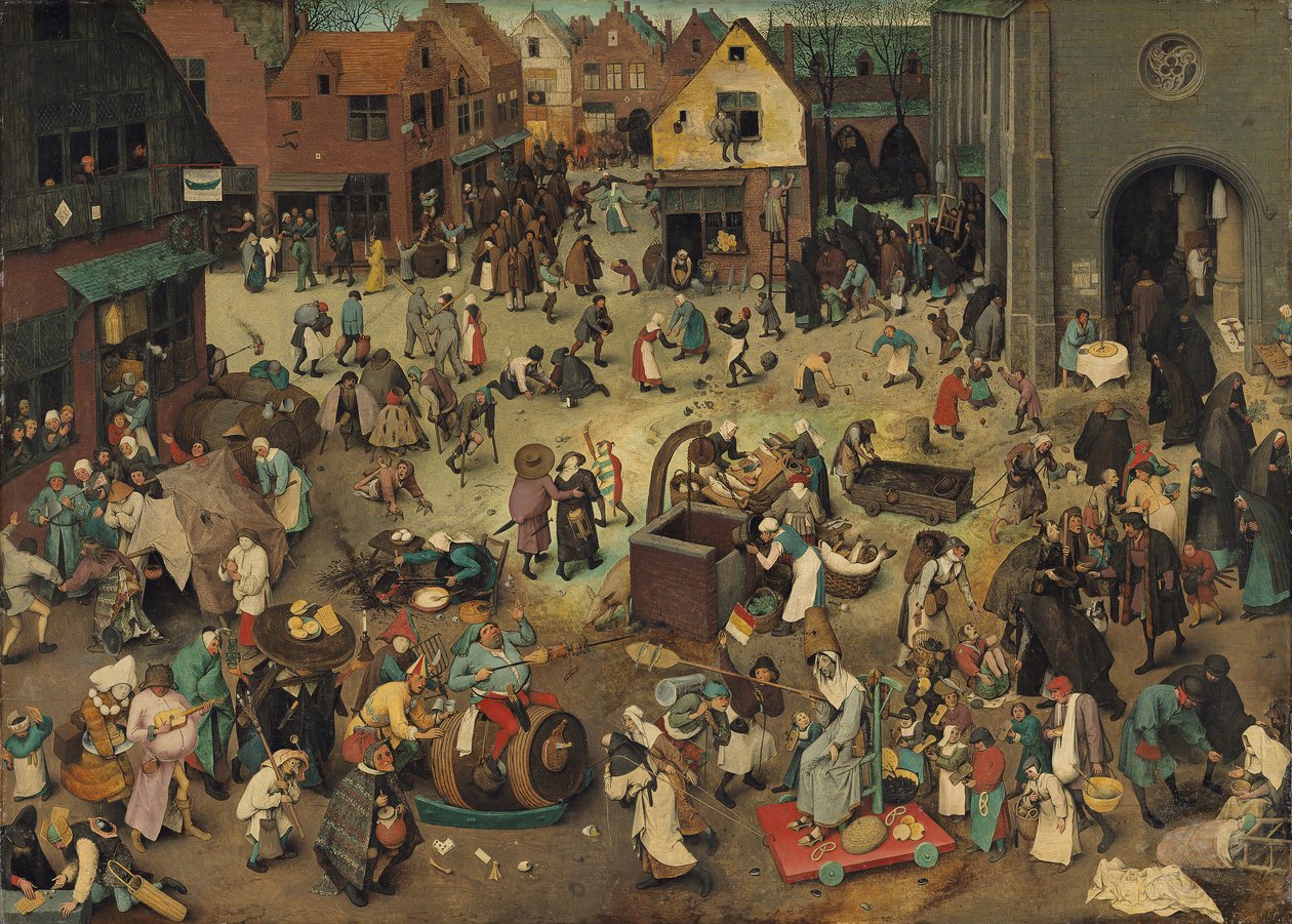 Kampf zwischen Fasching und Fasten von Pieter Brueghel the Elder
