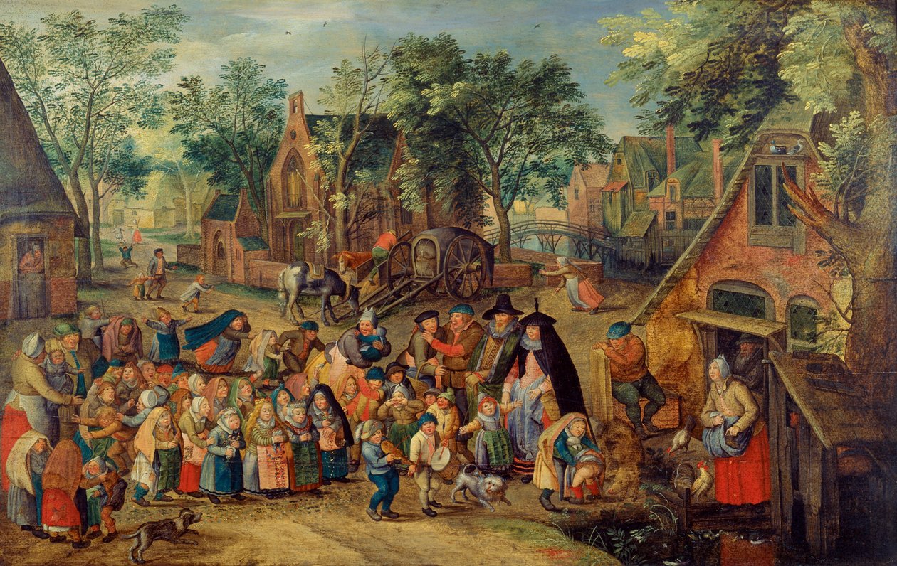 Das Pfingstbrautspiel, ca. 1620 von Pieter Brueghel the Younger