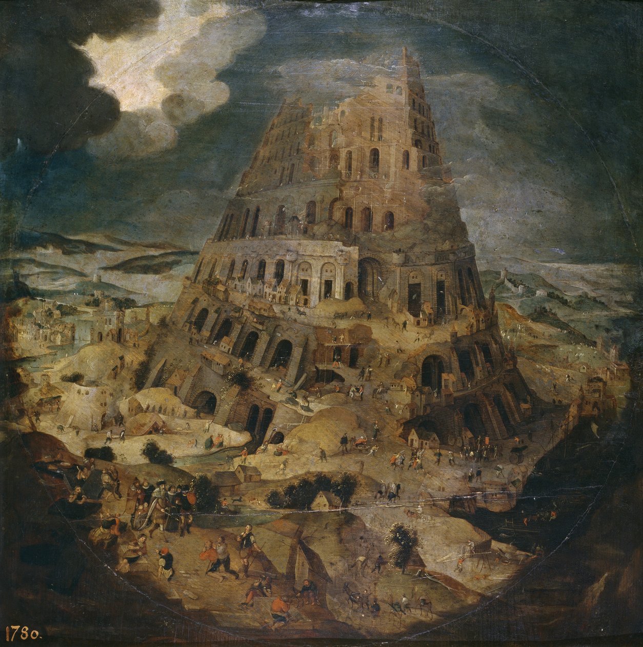 Der Turm zu Babel, ca. 1595 von Pieter Brueghel the Younger