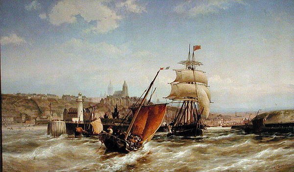 Boulogne Hafen von Pieter Christiaan Cornelis Dommelshuizen