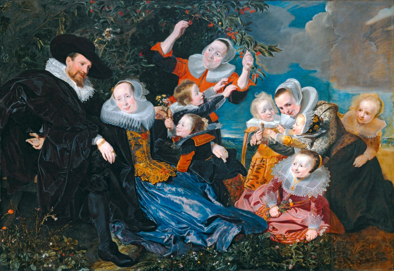 Paulus van Beresteyn und seine Frau Catarina Both van der Eem mit ihren sechs Kindern und zwei Dienerinnen von Pieter Claesz Soutman