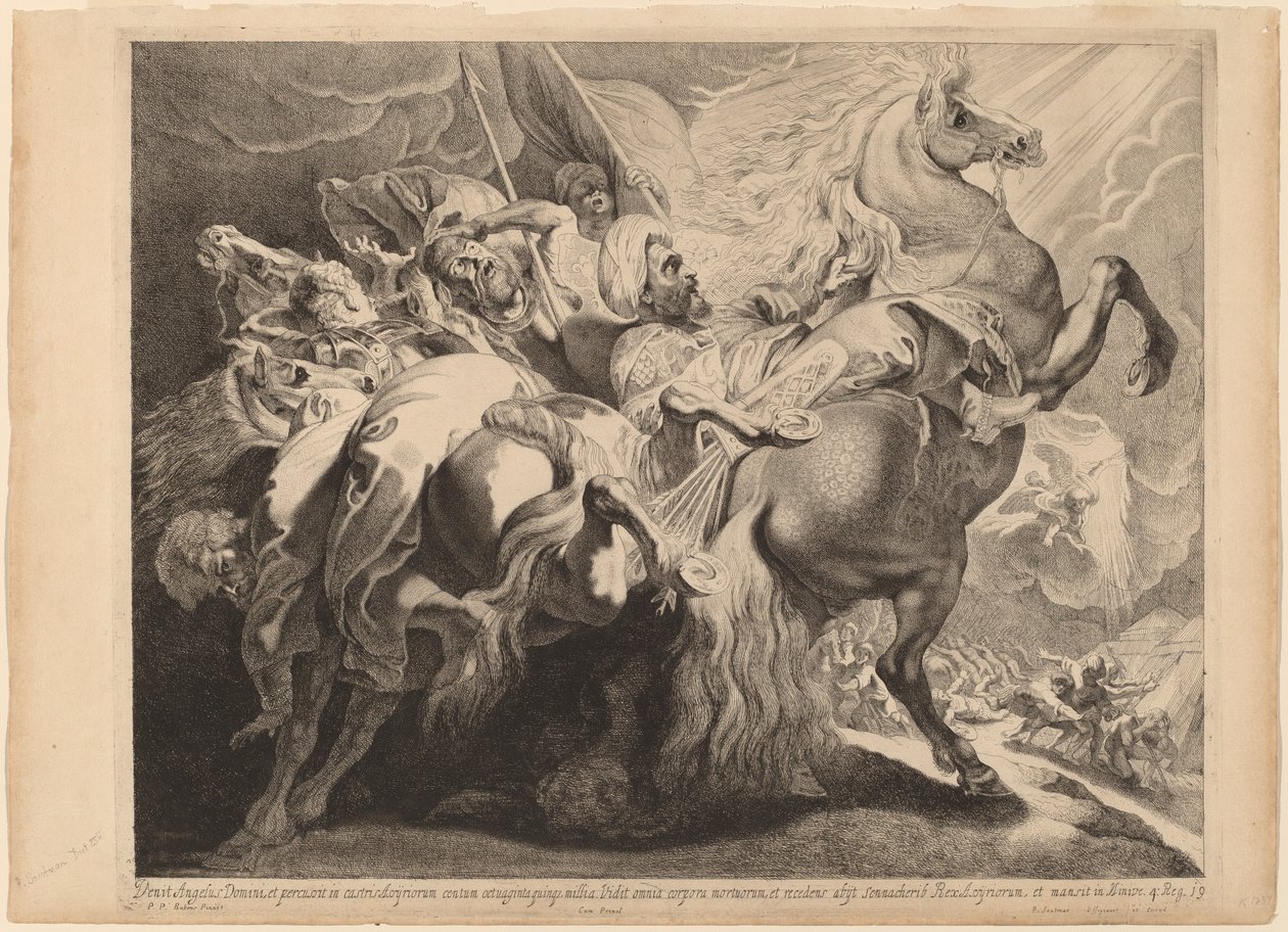 Die Niederlage von Sanherib von Pieter Claesz Soutman after Sir Peter Paul Rubens
