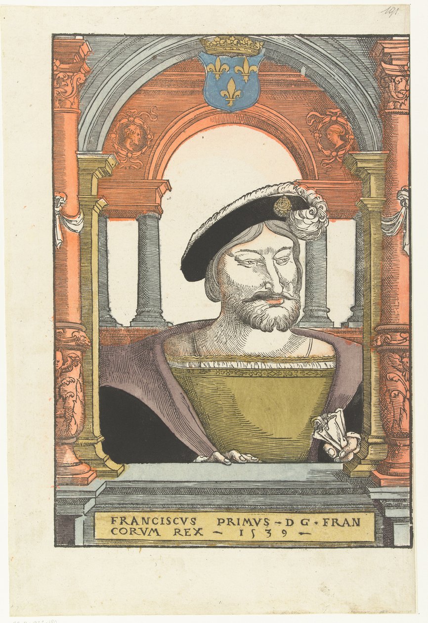 Porträt von Franz I., 1494-1547, König von Frankreich, Herzog der Bretagne, Graf der Provence, 1539 von Pieter Coecke van Aelst