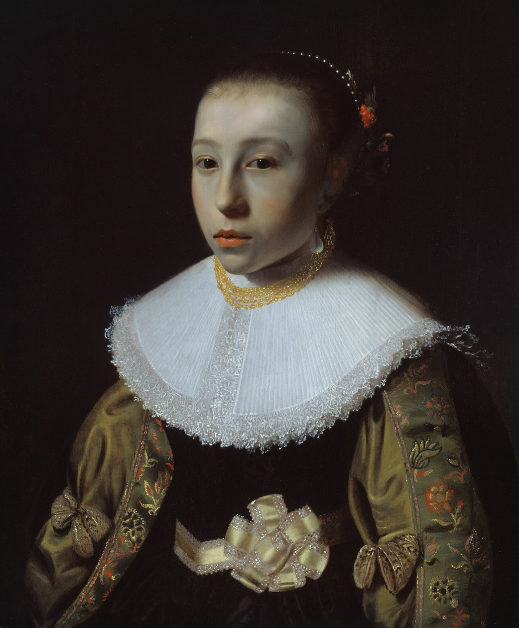 Porträt eines jungen Mädchens, 1633-35 von Pieter Dubordieu