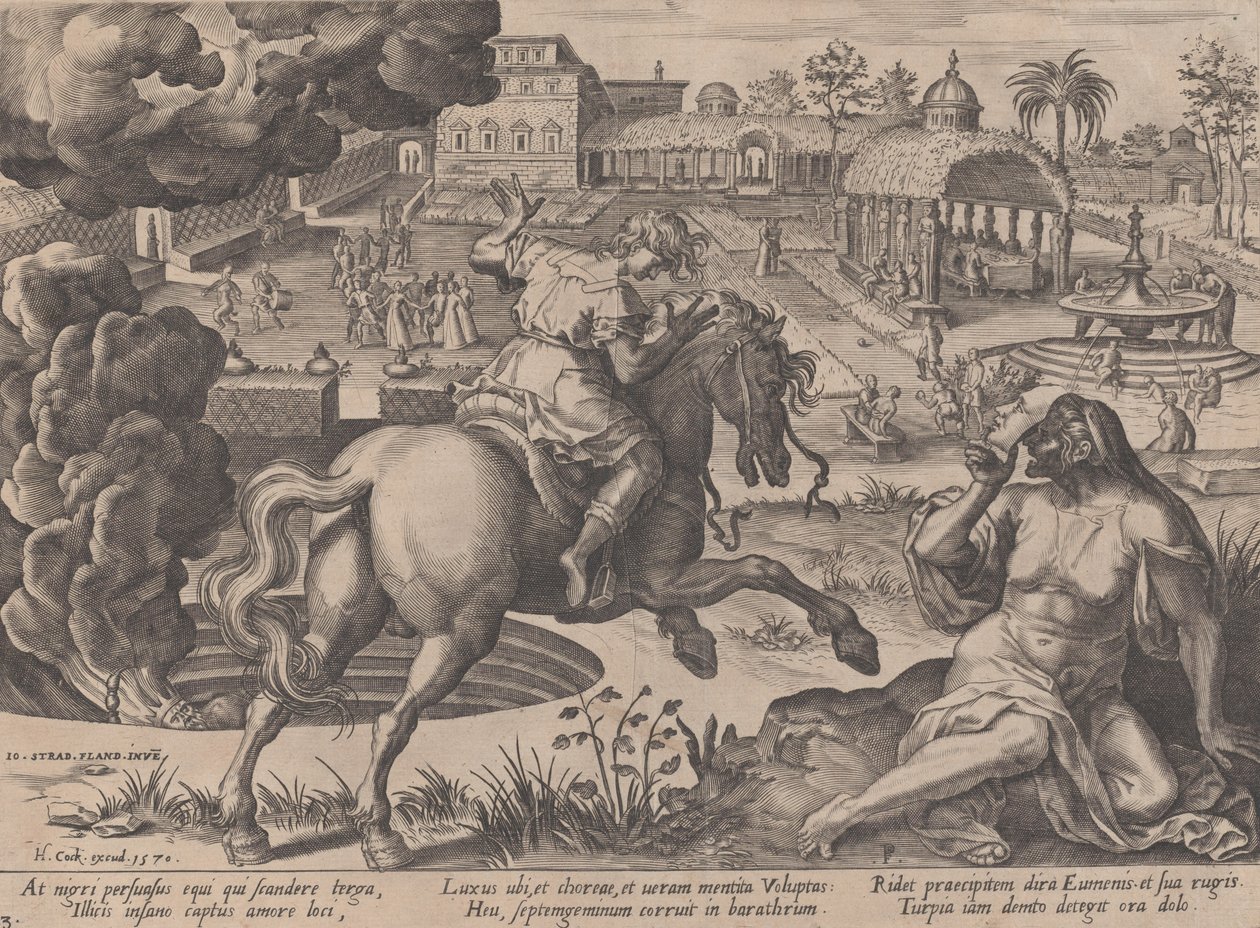Die Verlockung des Luxus, aus Der Lauf des menschlichen Lebens, 1570 von Pieter Furnius
