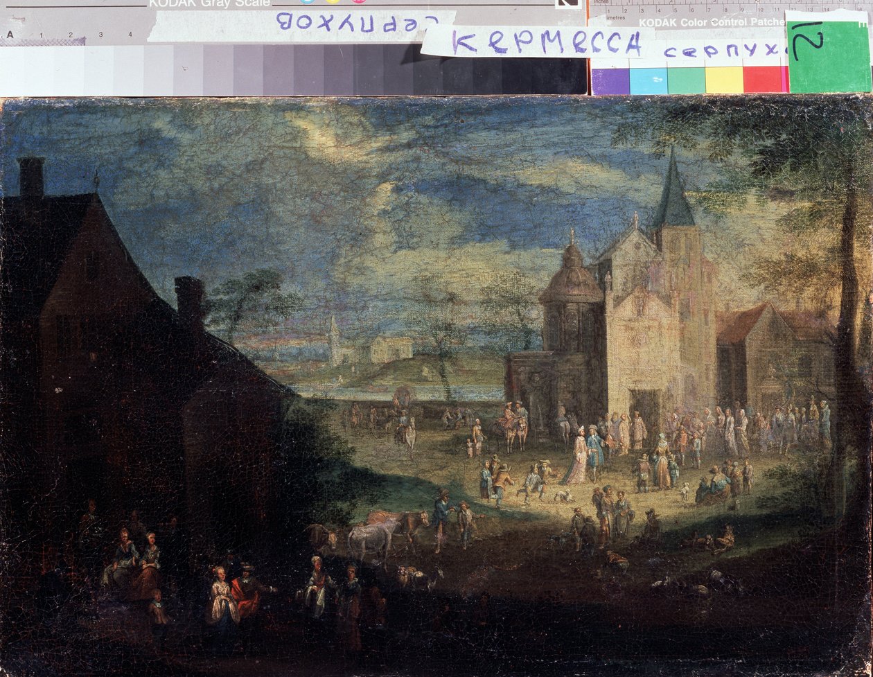 Kirmes auf dem Dorfplatz von Peeter Gijsels