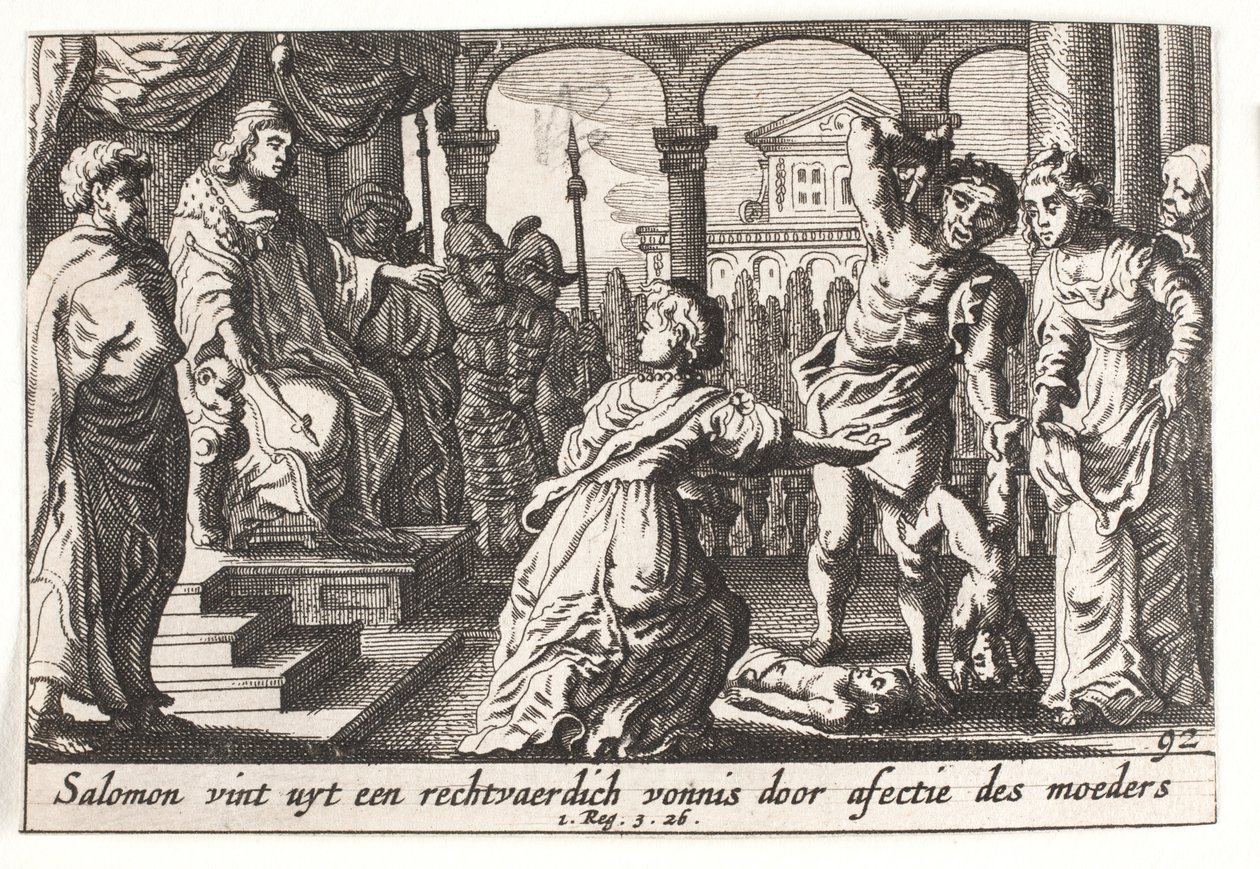 Das Urteil Salomos von Pieter Hendriksz. Schut