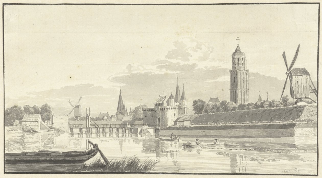 Das Kamper Tor in Zwolle von Pieter Jan van Liender (attributed to)
