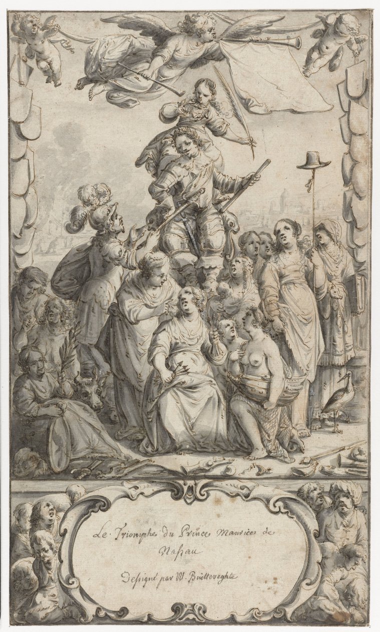 Frontispiz-Design für Frederick Hendrick van Nassauw von Pieter Jansz