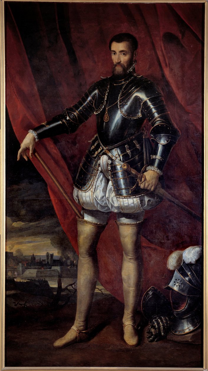 Ganzkörperporträt von Francois de Lorraine, Herzog von Guise von Pieter Jansz. Pourbus