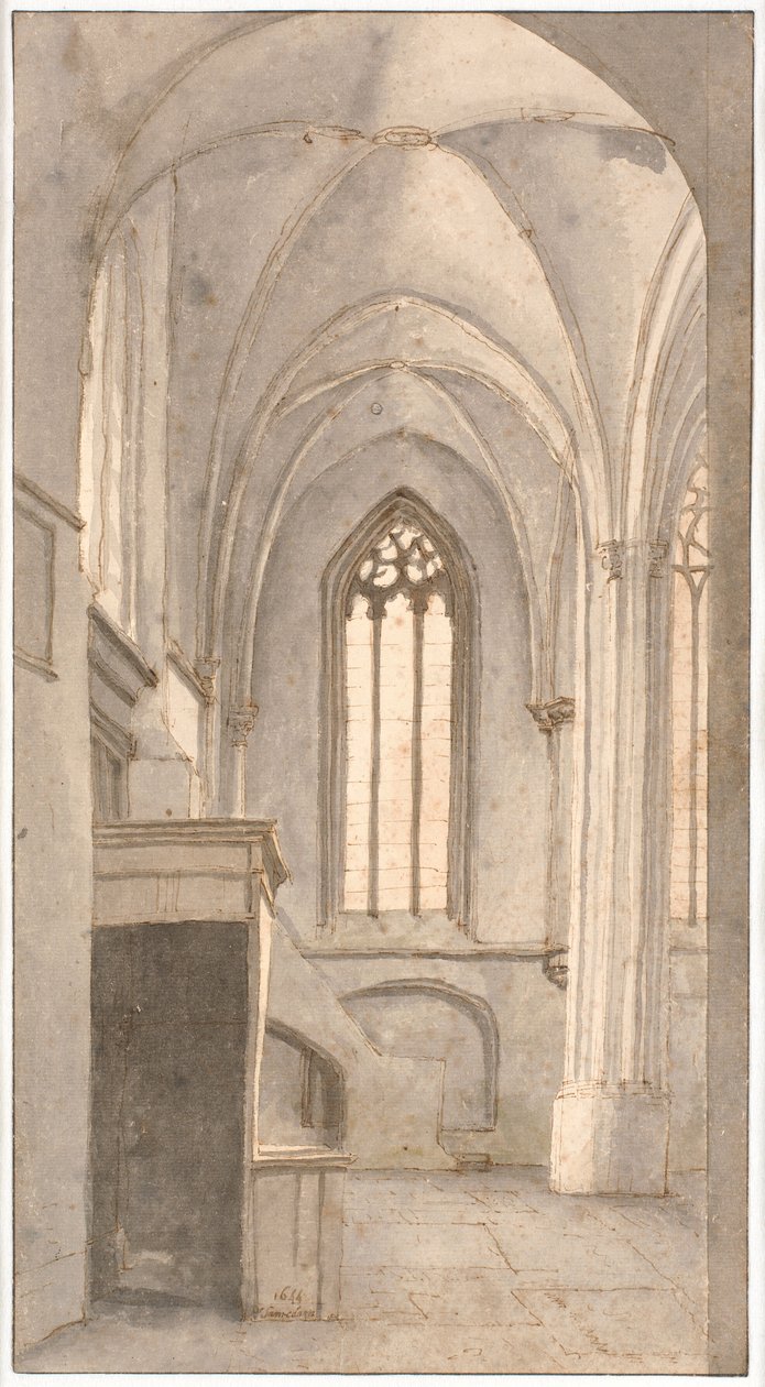 Ansicht des Inneren der Kirche St. Cunera in Rhenen (Prov. Utrecht) von Pieter Jansz Saenredam