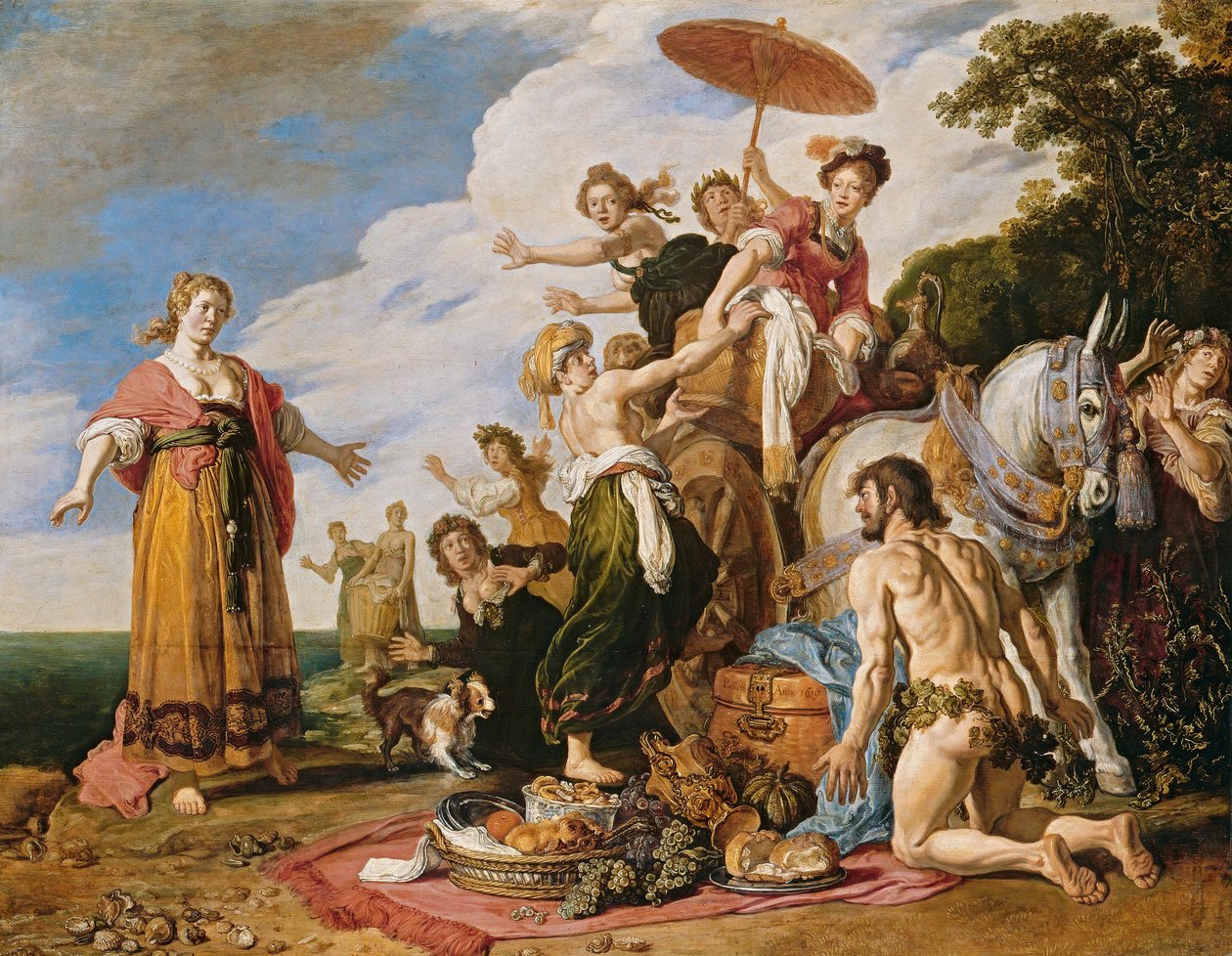 Odysseus vor Nausikaa von Pieter Lastman