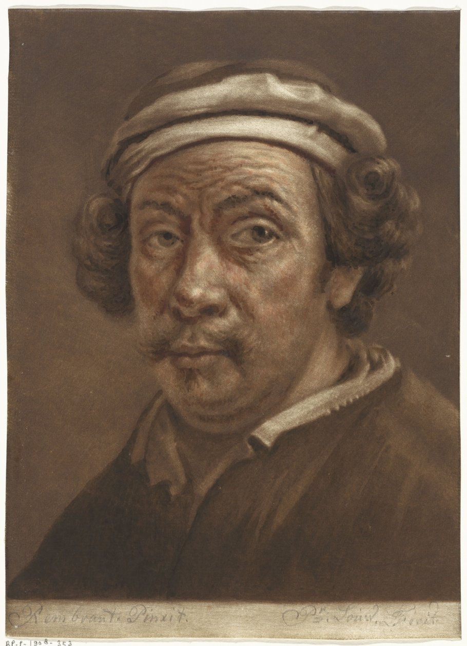 Porträt von Rembrandt van Rijn von Pieter Louw
