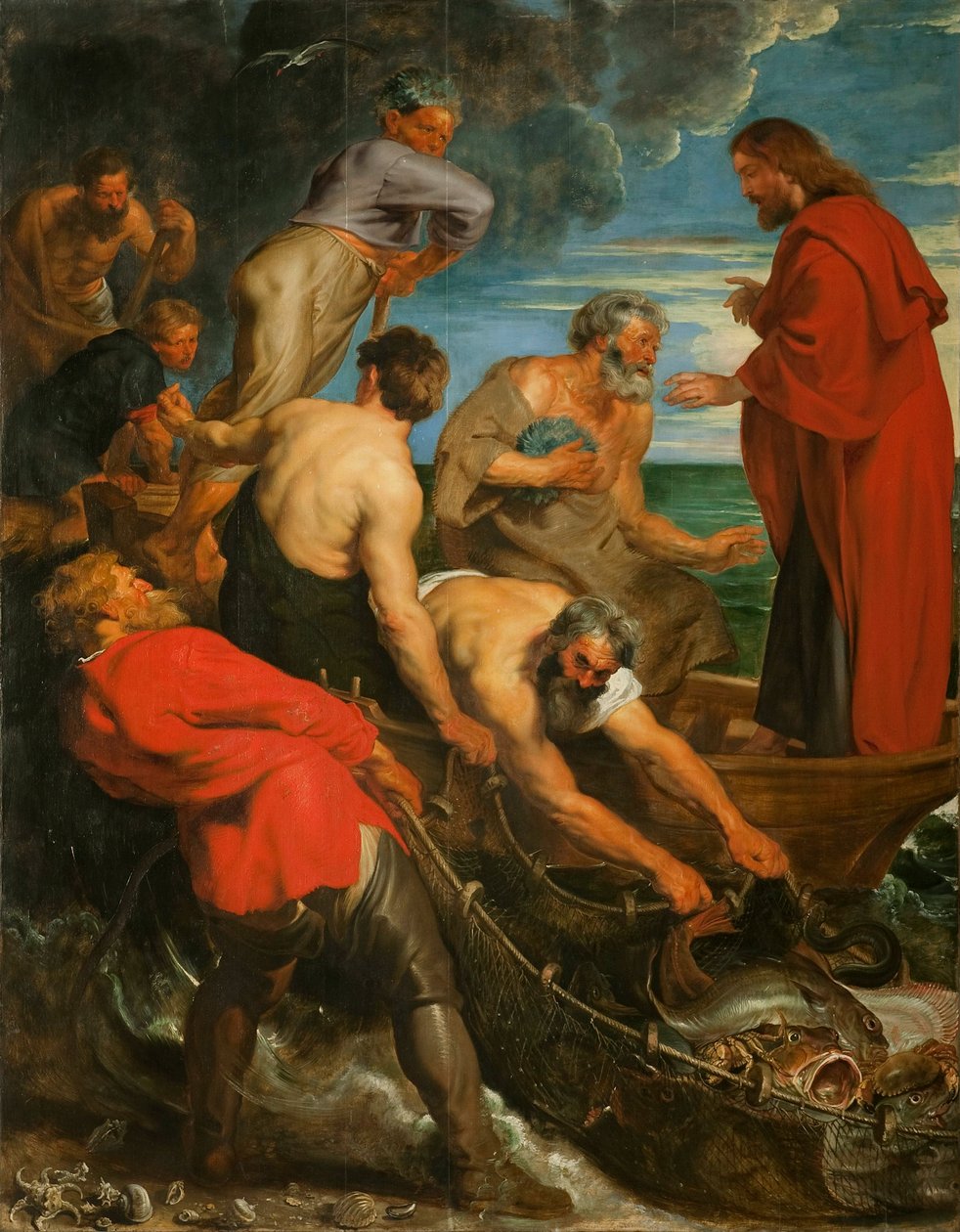 Der wunderbare Fischfang Triptychon, Mittelteil, 1618-1619 von Pieter Paul Rubens