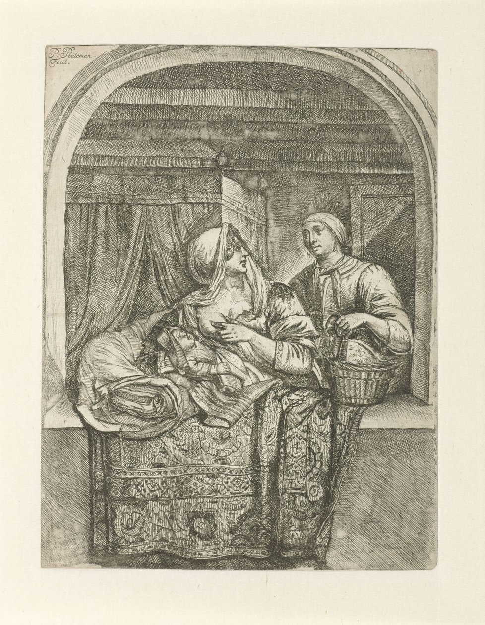 Frau, die ihr Kind stillt von Pieter Peutemans