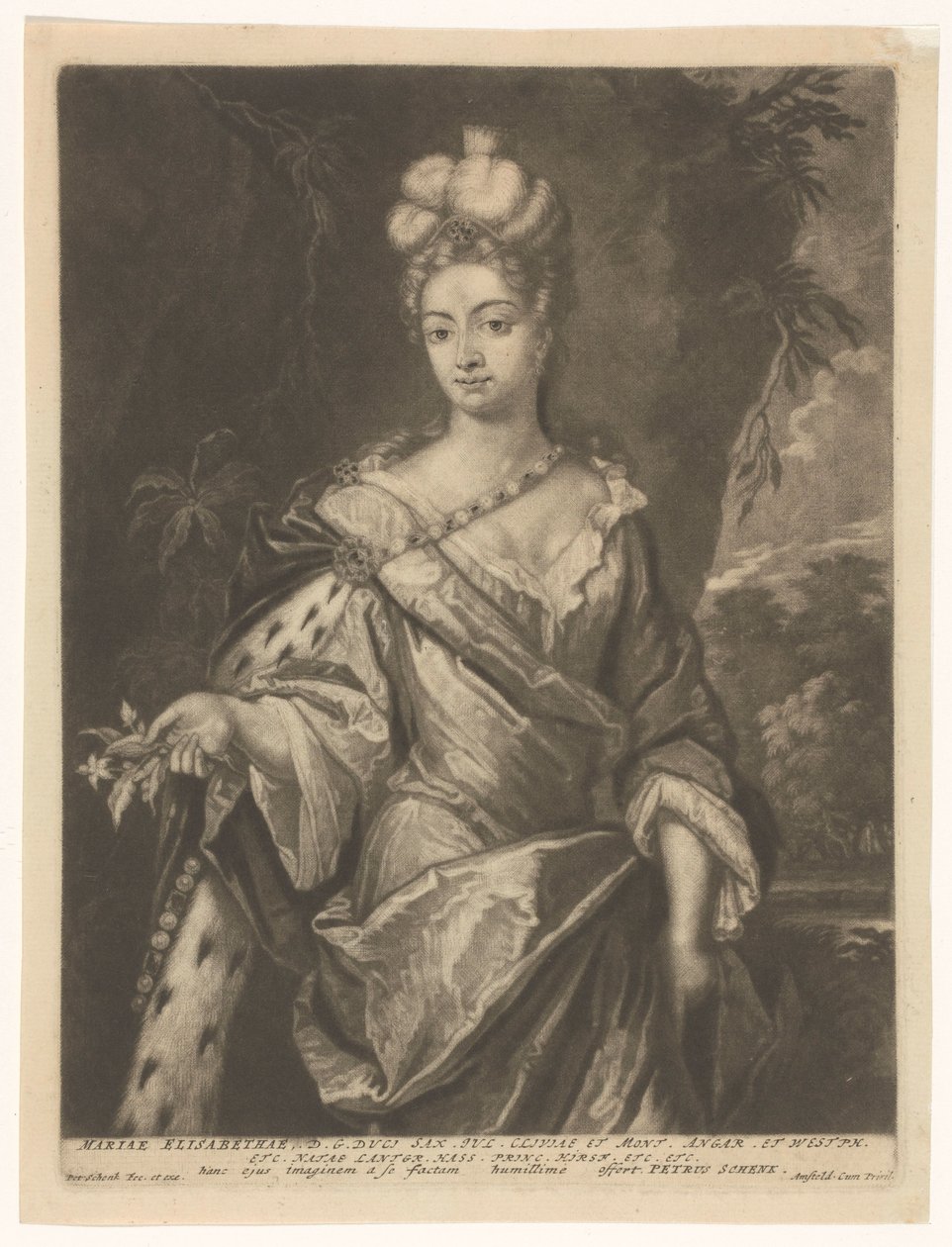 Porträt von Maria Elisabeth von Hessen-Darmstadt von Pieter Schenk (I)