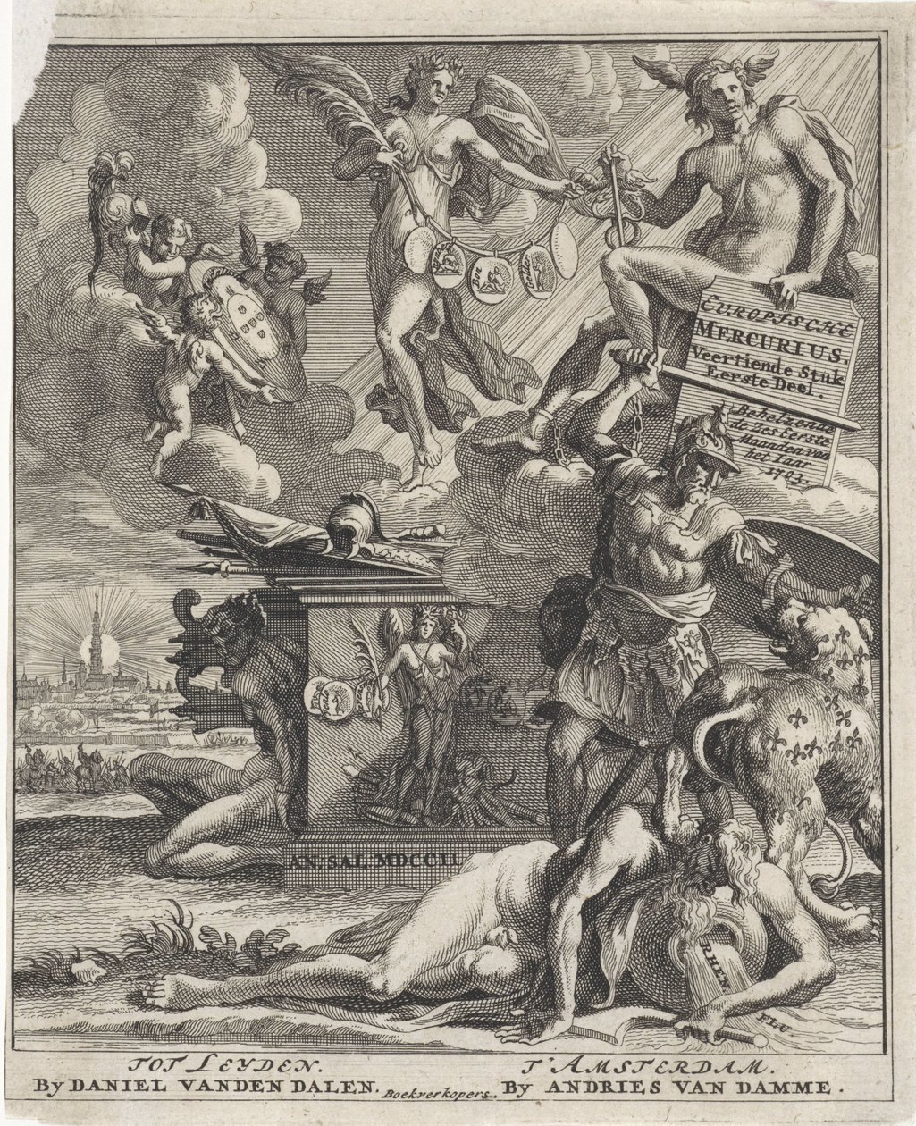 Titelblatt für: Europische Mercurius, 14. Stück, 1. Teil, 1703 von Pieter Sluyter